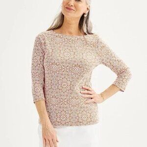 Croft & Barrow Boatneck Top 3X